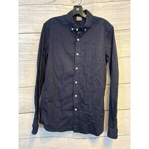 ASOS Mens Navy Long Sleeve Button-Down Shirt M